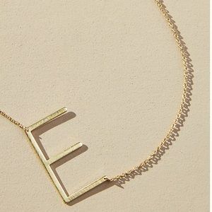 Anthropologie Monogram ‘E’ Pendant Necklace